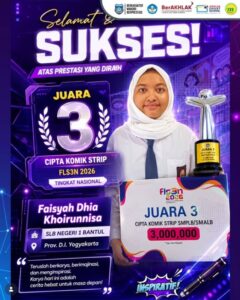 Bangga Berprestasi di Tingkat Nasional! Faisyah Dhia Khoirunnisa Raih Juara 3 Cipta Komik Strip FLS3N 2026