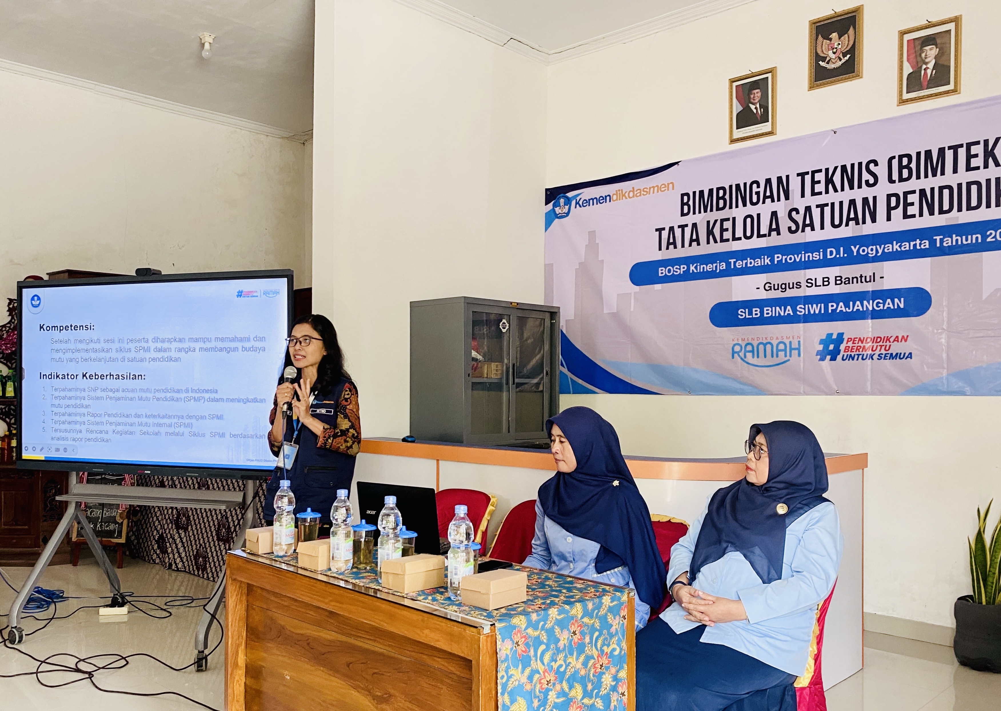 BIMTEK TATA KELOLA SATUAN PENDIDIKAN, SLB N 1 BANTUL BERSAMA SLB N 2 BANTUL DAN SLB BINA SIWI PERKUAT KOMITMEN BUDAYA MUTU BERKELANJUTAN